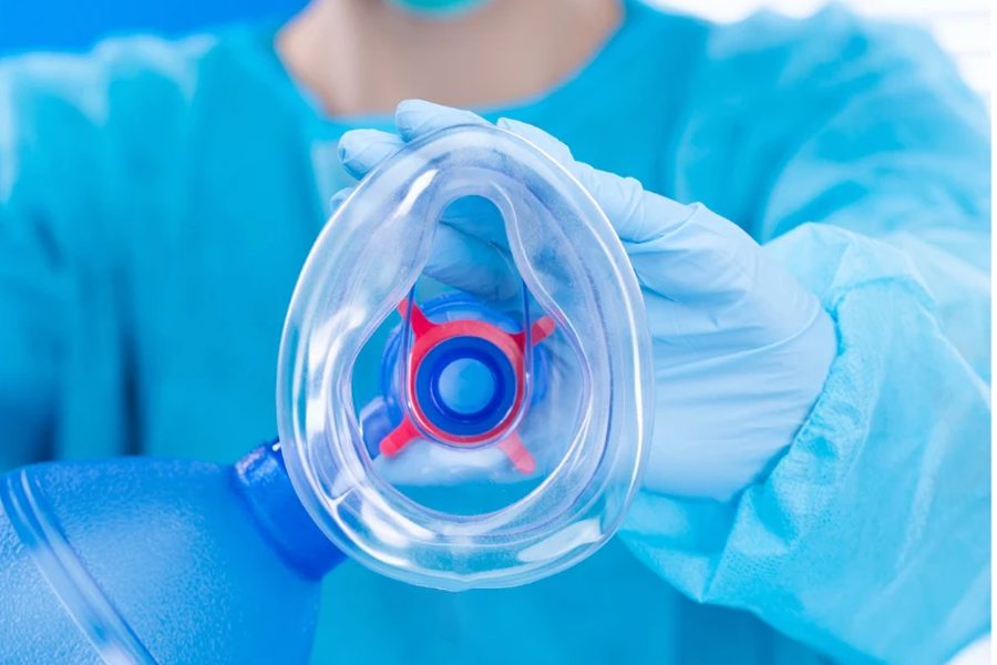 Masque et ballon de ventilation
